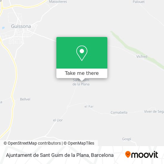 Ajuntament de Sant Guim de la Plana map