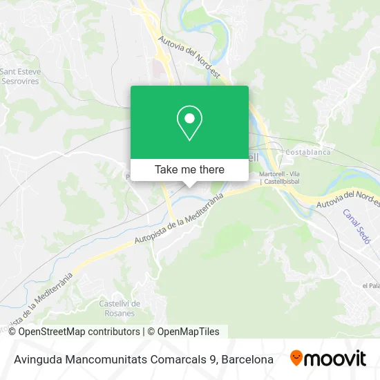 Avinguda Mancomunitats Comarcals 9 map