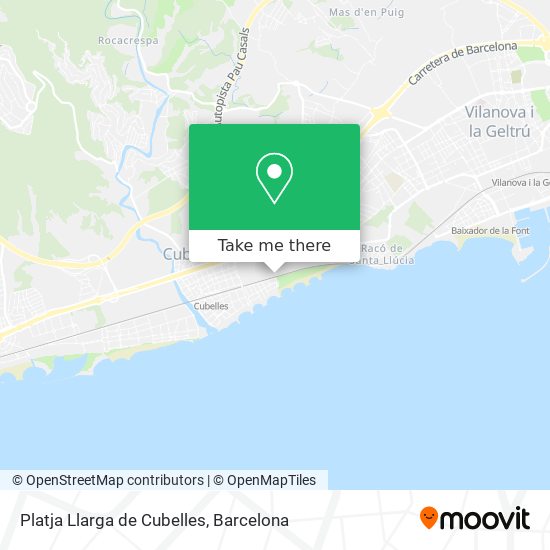 Platja Llarga de Cubelles map