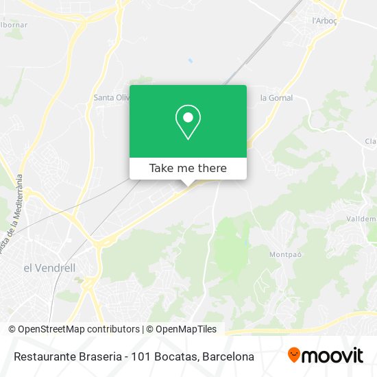 Restaurante Braseria - 101 Bocatas map