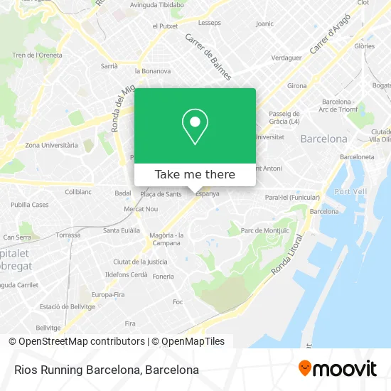 Rios Running Barcelona map
