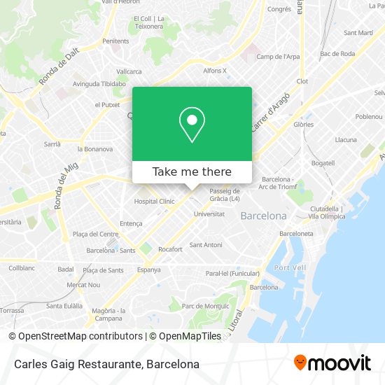 mapa Carles Gaig Restaurante