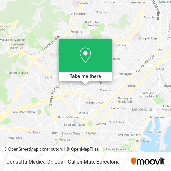 Consulta Mèdica Dr. Joan Callen Mas map