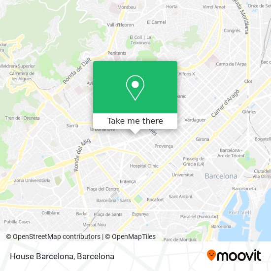 House Barcelona map