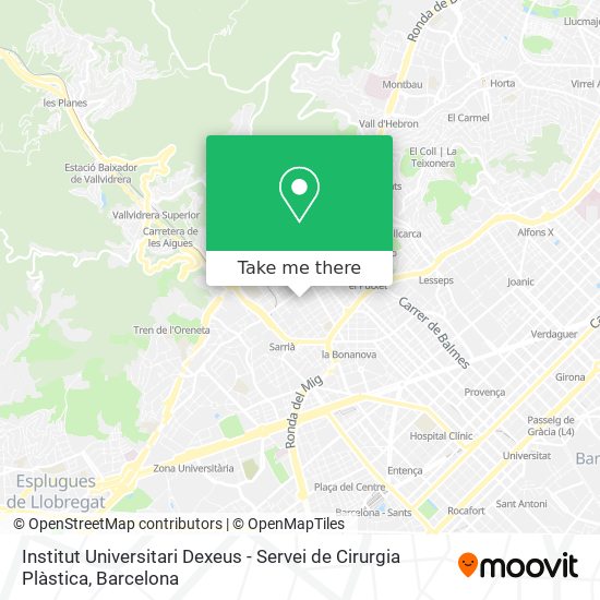 Institut Universitari Dexeus - Servei de Cirurgia Plàstica map