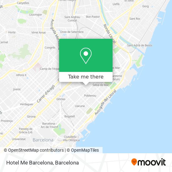 Hotel Me Barcelona map