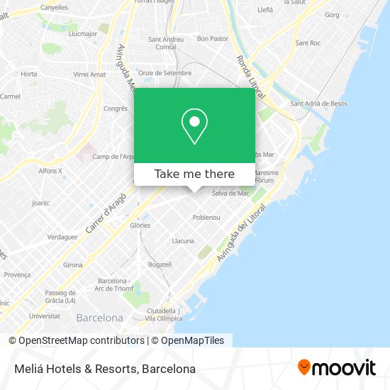 Meliá Hotels & Resorts map