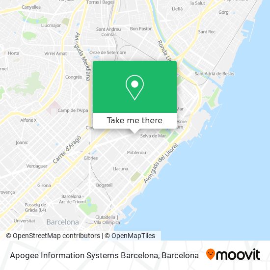 mapa Apogee Information Systems Barcelona