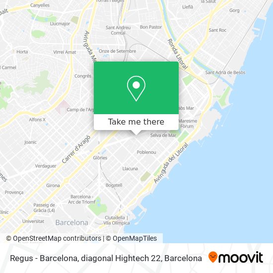 Regus - Barcelona, diagonal Hightech 22 map