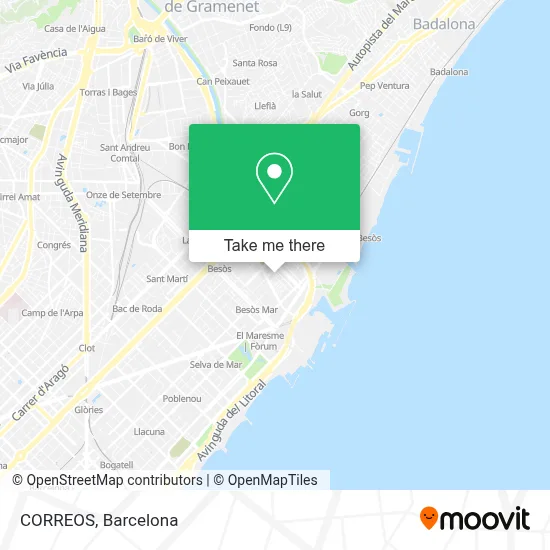 CORREOS map