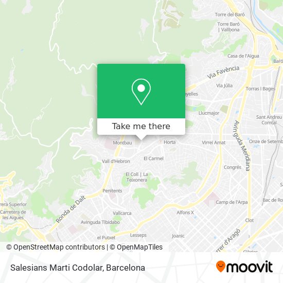 Salesians Marti Codolar map