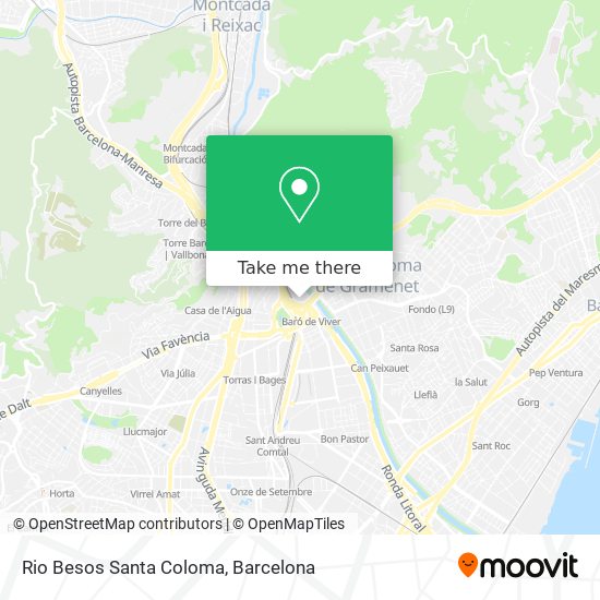 Rio Besos Santa Coloma map