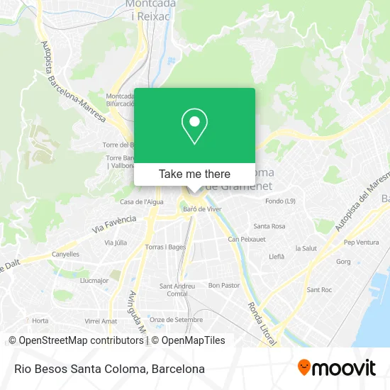 Rio Besos Santa Coloma map