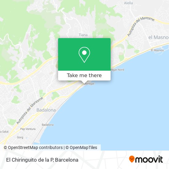 El Chiringuito de la P map