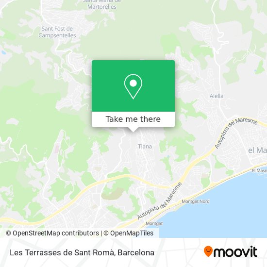 Les Terrasses de Sant Romà map