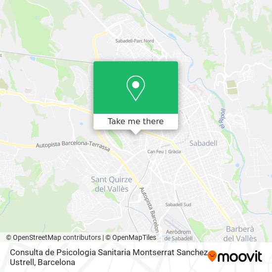 Consulta de Psicologia Sanitaria Montserrat Sanchez Ustrell map