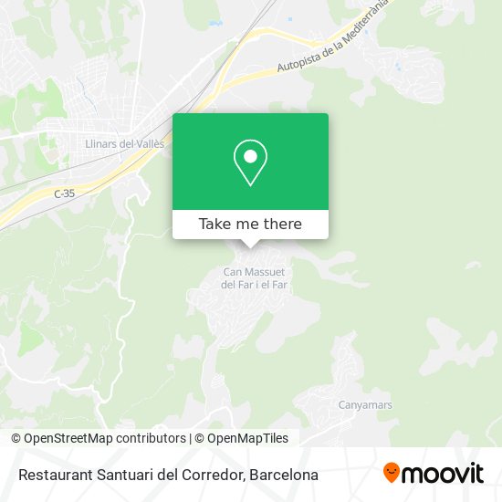 Restaurant Santuari del Corredor map