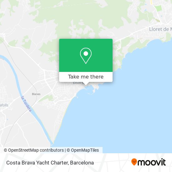 Costa Brava Yacht Charter map