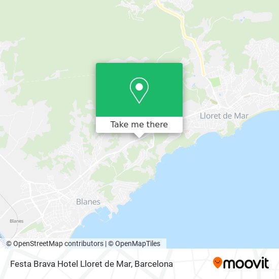 mapa Festa Brava Hotel Lloret de Mar