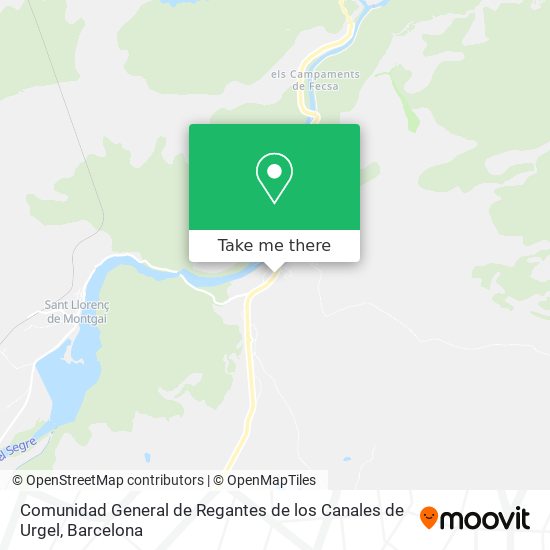 Comunidad General de Regantes de los Canales de Urgel map