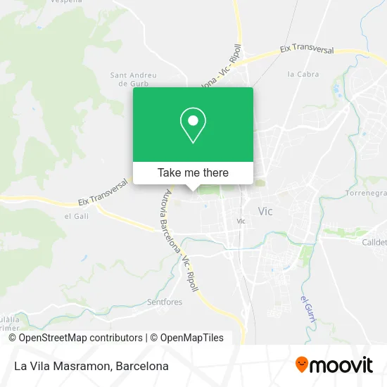 La Vila Masramon map