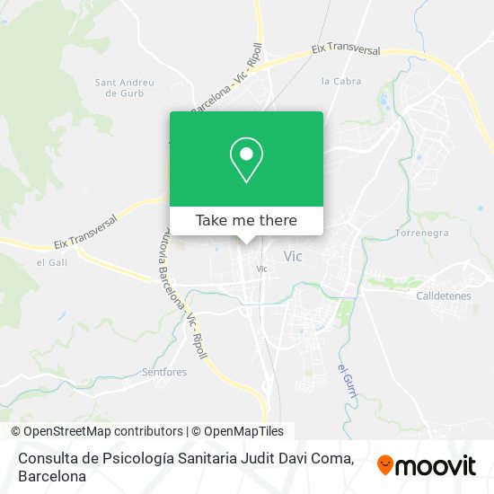Consulta de Psicología Sanitaria Judit Davi Coma map