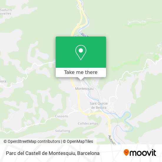 mapa Parc del Castell de Montesquiu