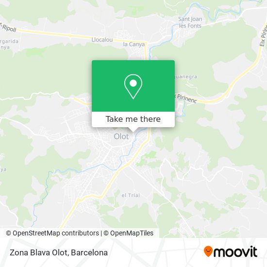 Zona Blava Olot map