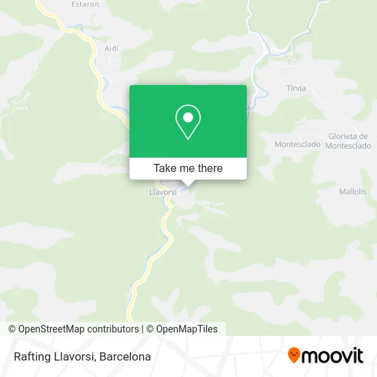 Rafting Llavorsi map