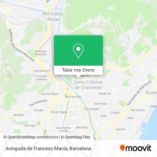 Avinguda de Francesc Macià map