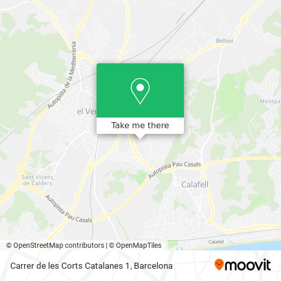 Carrer de les Corts Catalanes 1 map