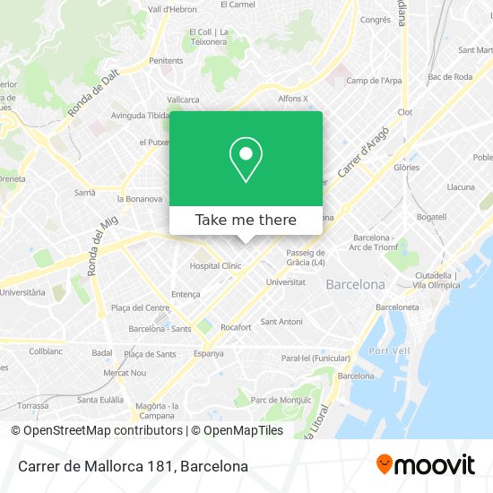 mapa Carrer de Mallorca 181