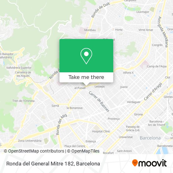 Ronda del General Mitre 182 map