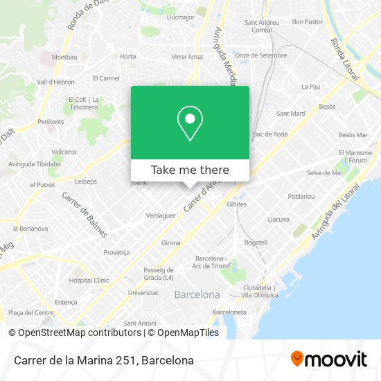 mapa Carrer de la Marina 251