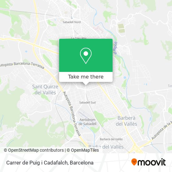 mapa Carrer de Puig i Cadafalch