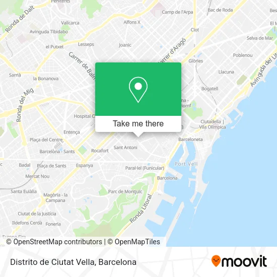 Distrito de Ciutat Vella map