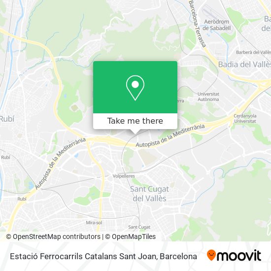 Estació Ferrocarrils Catalans Sant Joan map