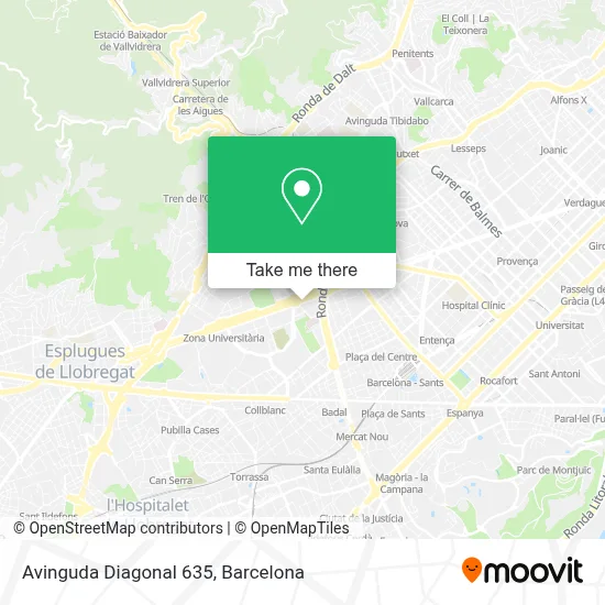 Avinguda Diagonal 635 map