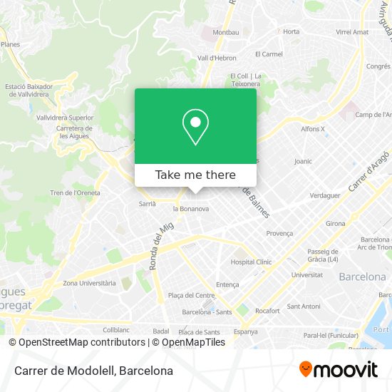 Carrer de Modolell map