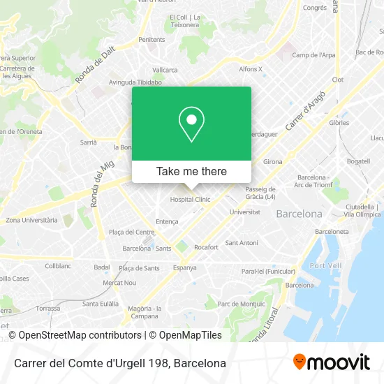 Carrer del Comte d'Urgell 198 map