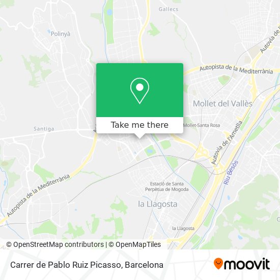 mapa Carrer de Pablo Ruiz Picasso