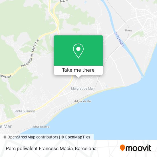 Parc polivalent Francesc Macià map