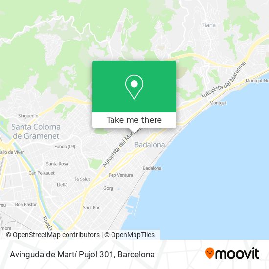 Avinguda de Martí Pujol 301 map