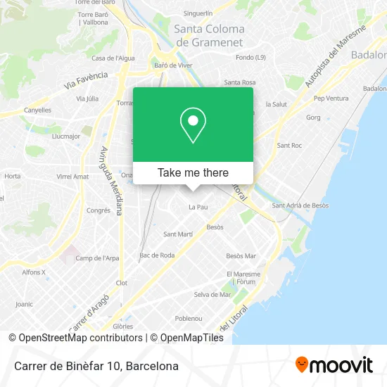 mapa Carrer de Binèfar 10