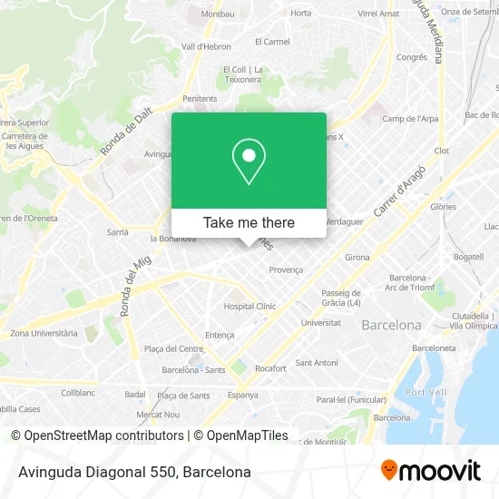 Avinguda Diagonal 550 map