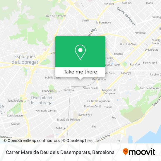 Carrer Mare de Déu dels Desemparats map