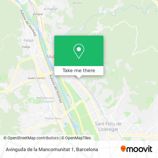 Avinguda de la Mancomunitat 1 map