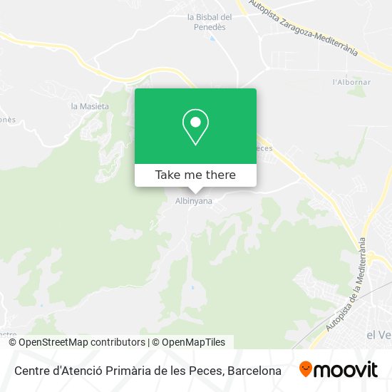 Centre d'Atenció Primària de les Peces map