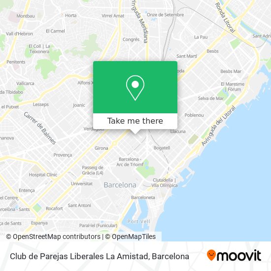 Club de Parejas Liberales La Amistad map