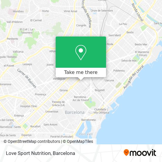 Love Sport Nutrition map